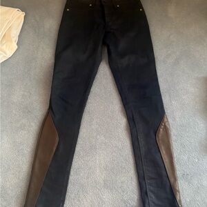 DL1961 Black Emma Legging with Gold Accent